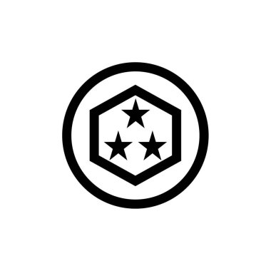 Soyut çokgen geometrik şekil simgesi, vektör illüstrasyonu