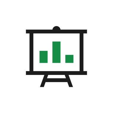 İş sunum simgesi vektör illüstrasyonu