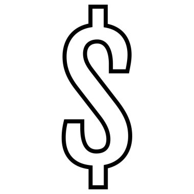 Dolar. Web simgesi basit illüstrasyon
