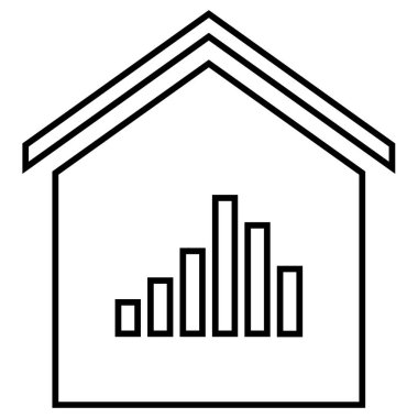 Ev. Web simgesi basit illüstrasyon