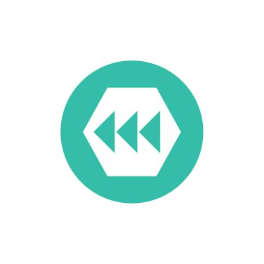 Sol ok simge vektör çizim