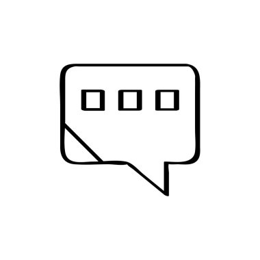 Sohbet sohbet balonu vektör illüstrasyonu 