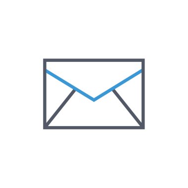 zarf e- posta simgesi, vektör illüstrasyonu