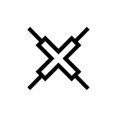 çapraz simge vektör illüstrasyonu
