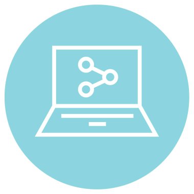 laptop vektör simgesi modern illüstrasyon