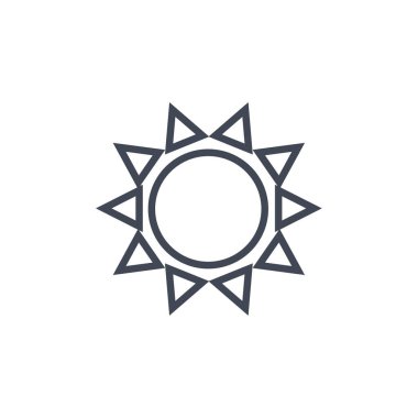 Güneş Simgesi Vektör illüstrasyonu