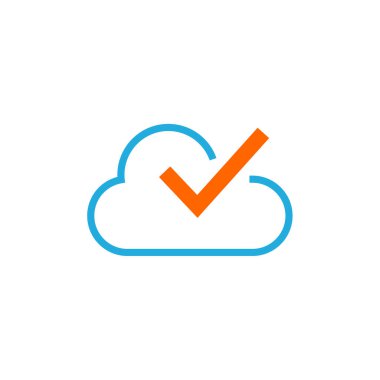 Bulut hesaplama simgesi. düz dizayn. vektör illüstrasyonu. 