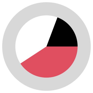 Pasta grafiği basit simgesi, vektör çizim