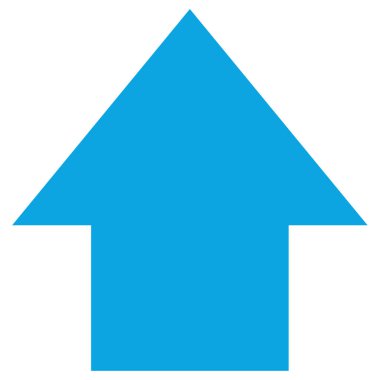 ok yukarı vektör simgesi. biçim düz sembol, beyaz renk, yuvarlak açılar, gri arkaplan