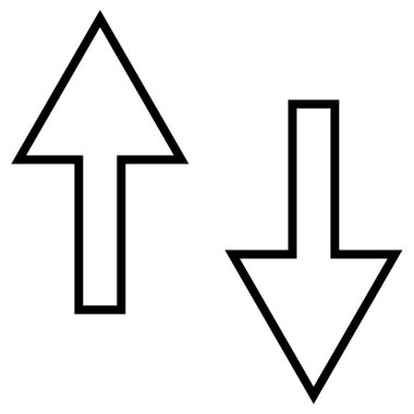 Navigasyonun vektör illüstrasyonu modern ok simgesi
