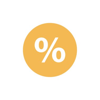 yüzde web simgesi basit illüstrasyon