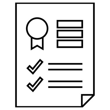 belge simgesi, vektör çizimi