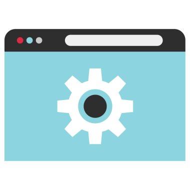 tarayıcı pencere simgesi. düz dizayn. vektör illüstrasyonu. 