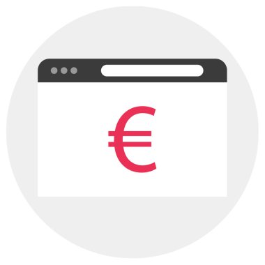 Çevrim içi Tarayıcı. Web simgesi basit illüstrasyon