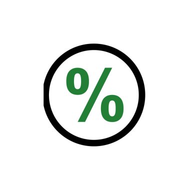 yüzde simge vektör illüstrasyonu