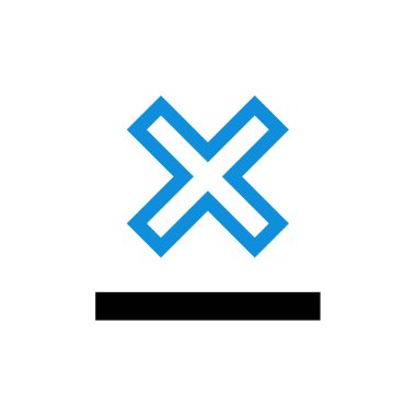 Bir çapraz simgenin vektör illüstrasyonu