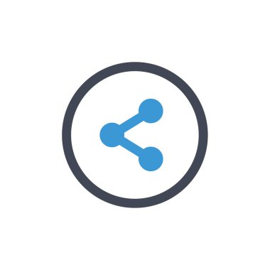 veri web simgesi, vektör illüstrasyonunu paylaş