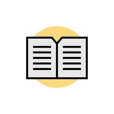 Kitap simgesi aç, vektör illüstrasyonu