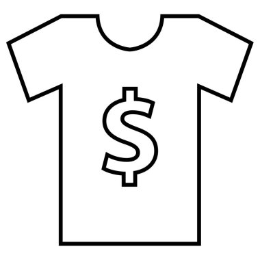 t-shirt simgesi, vektör illüstrasyonu