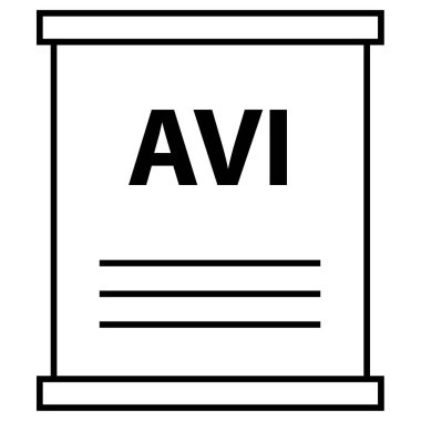 avi dosya biçimi vektör illüstrasyonu