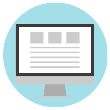 İnternet sitesi. Web simgesi basit illüstrasyon 