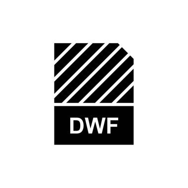 dwf dosya uzantısı vektör illüstrasyonu. 