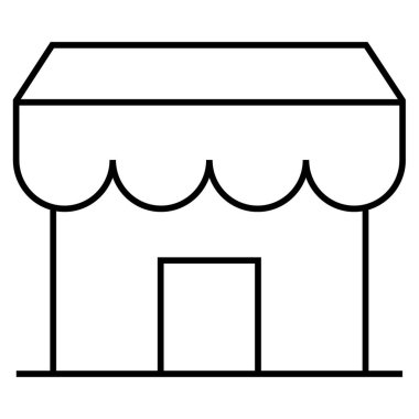 Dükkan. Web simgesi basit illüstrasyon