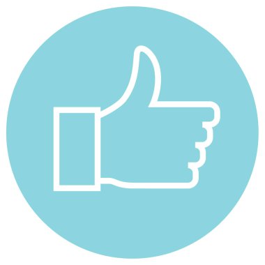 trend biçimi izole edilmiş arkaplanda başparmak simgesi