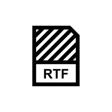 rtf dosya biçimi simgesi, vektör illüstrasyonu basit tasarım