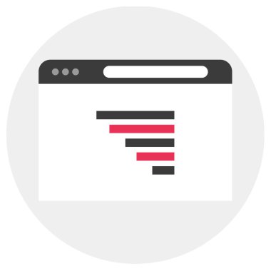 Çevrim içi Tarayıcı. Web simgesi basit illüstrasyon