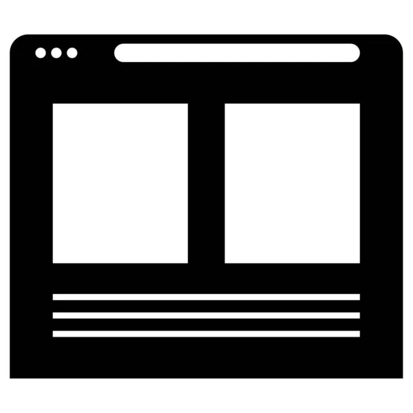 Tableta Icono Web Ilustración Simple — Archivo Imágenes Vectoriales