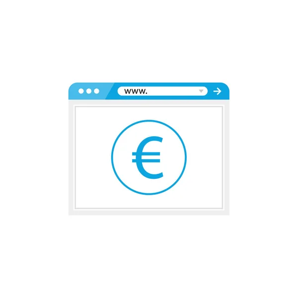 Εικονίδιο Νόμισμα Ευρώ Εικονογράφηση Διάνυσμα — Διανυσματικό Αρχείο