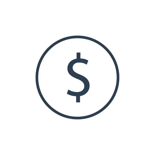 Icône Vectorielle Dollar Illustration — Image vectorielle
