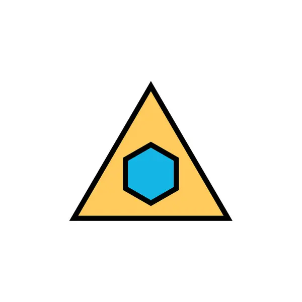 Triángulo Logotipo Plantilla Vector Icono Ilustración Diseño — Archivo Imágenes Vectoriales