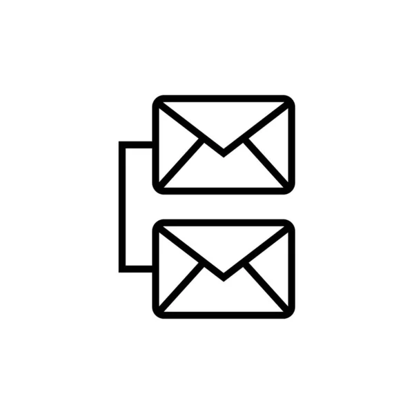 Mail Icoon Lijn Omtrek Elementen Lineaire Stijl — Stockvector