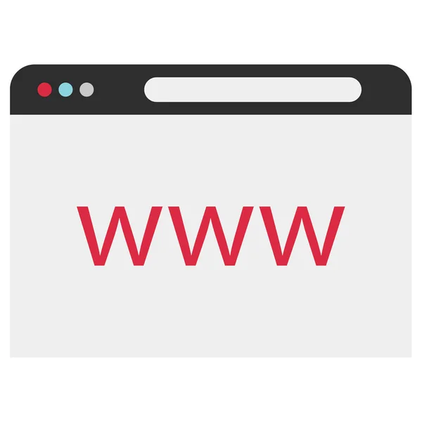 Strona Internetowa Ikona Web Prosta Ilustracja — Wektor stockowy