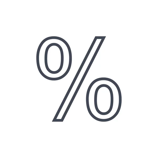 Percentuale Icona Web Semplice Illustrazione — Vettoriale Stock
