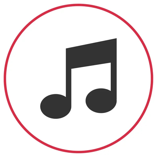 Nota Musical Icono Simple Ilustración Vectorial — Vector de stock