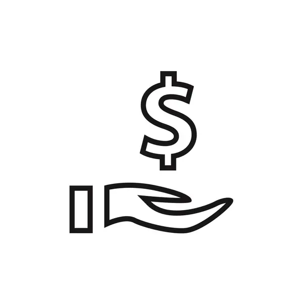 Symbol Dolara Wektor Ikony Izolowane Białym Tle Pieniądze Transparentny Znak — Wektor stockowy