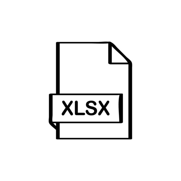 Xlsxファイル形式のアイコンベクトルイラストシンプルなデザイン — ストックベクタ