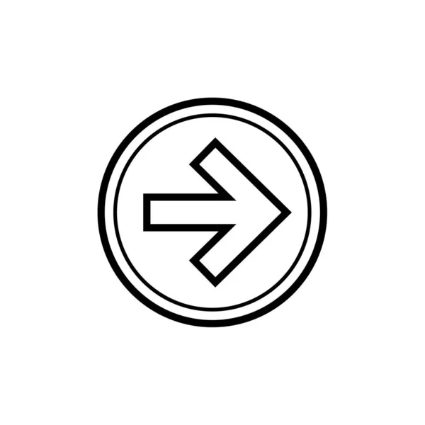 Icono Flecha Derecha Ilustración Vectorial — Archivo Imágenes Vectoriales