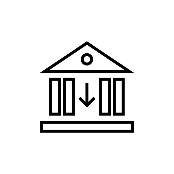 Bank Icon Vector Illustration — Stock Vector