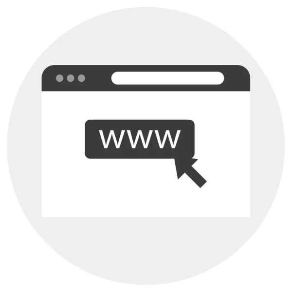 Browser Fenster Symbol Internet Taste Webseite Und Website Flacher Designstil — Stockvektor