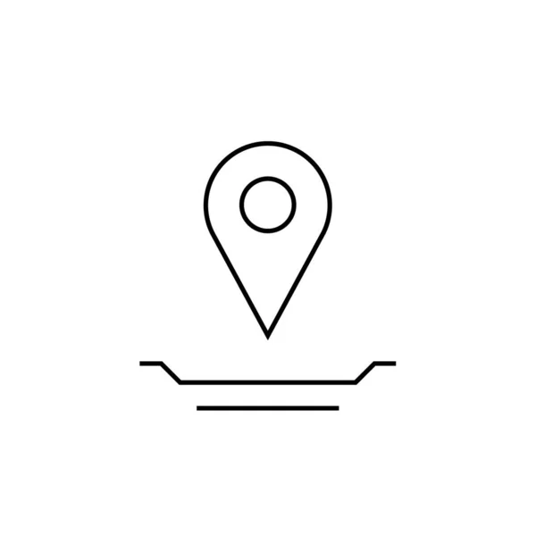 Icono Gps Símbolo Navegación Diseño Simple — Vector de stock