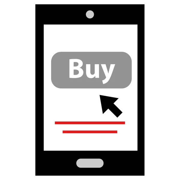 Mobiltelefon Egyszerű Tervezés — Stock Vector