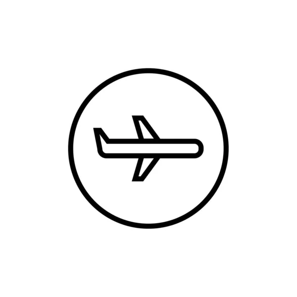Icono Avión Vector Ilustración — Vector de stock