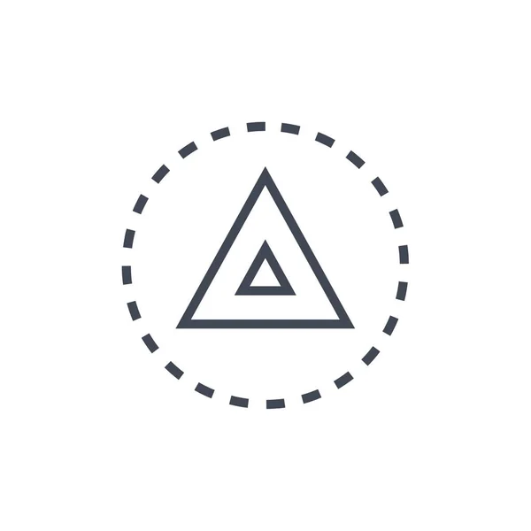 Dreieck Icon Vektor Isoliert Auf Weißem Hintergrund Für Ihr Web — Stockvektor