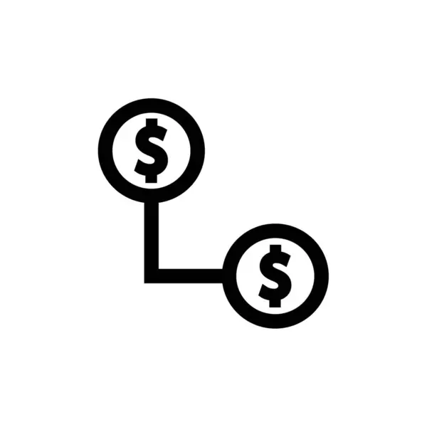 Simbolo Simbolo Icona Vettoriale Dollaro Design — Vettoriale Stock