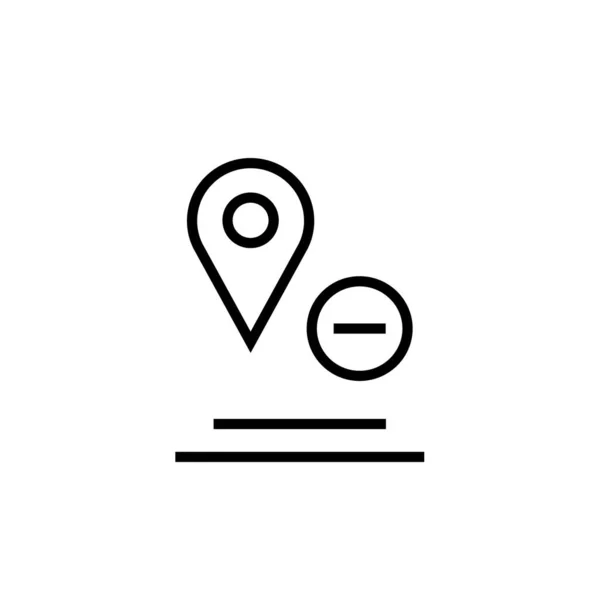 Location Ikon Vektor Elszigetelt Fehér Háttér Web Mobil App Design — Stock Vector