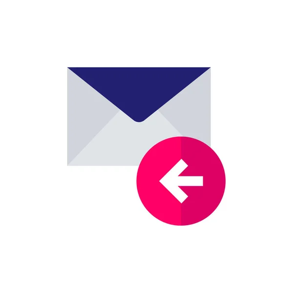 Lettre Mail Vecteur Plat Icône — Image vectorielle